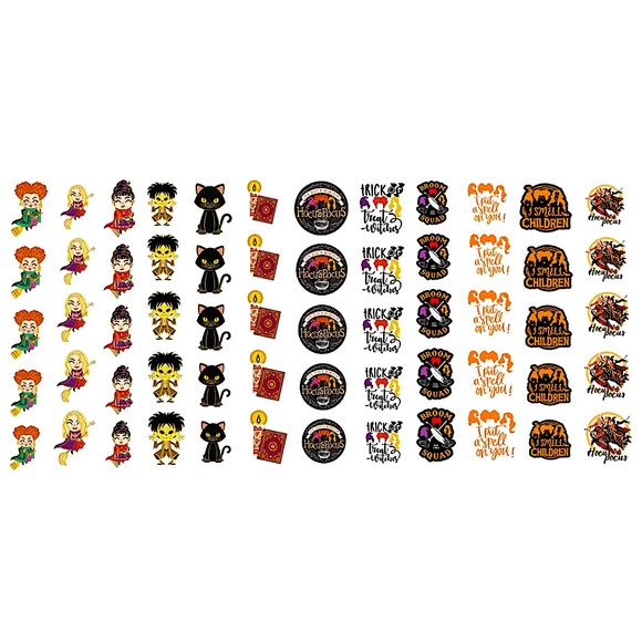 Hocus Pocus 💌BO/GO$6 Nail Decals - set 2 - Picture 3 of 5